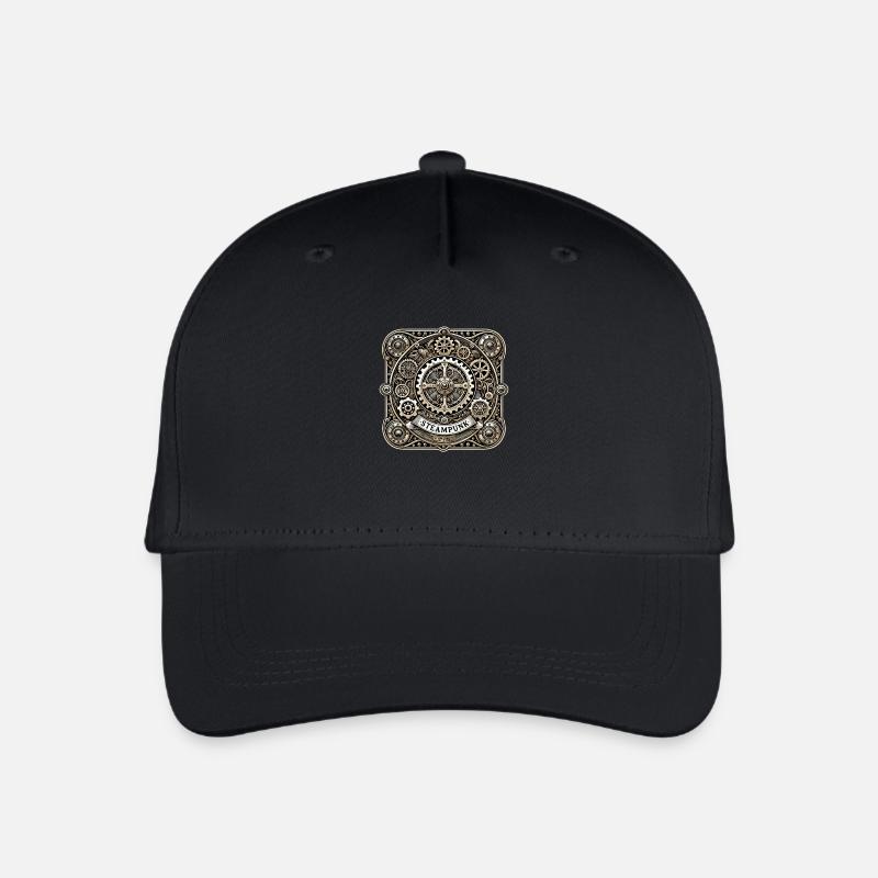 Steampunk Logo - Kinder Bio Basecap - Schwarz