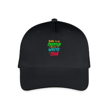 Born to be Creative Forced to write code t-shirt - Organic Kids’ Baseball Cap - black - Front