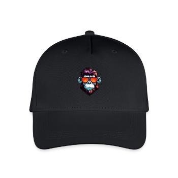 Portrait de tête de singe Cool - Casquette de baseball bio Enfant - noir - Devant