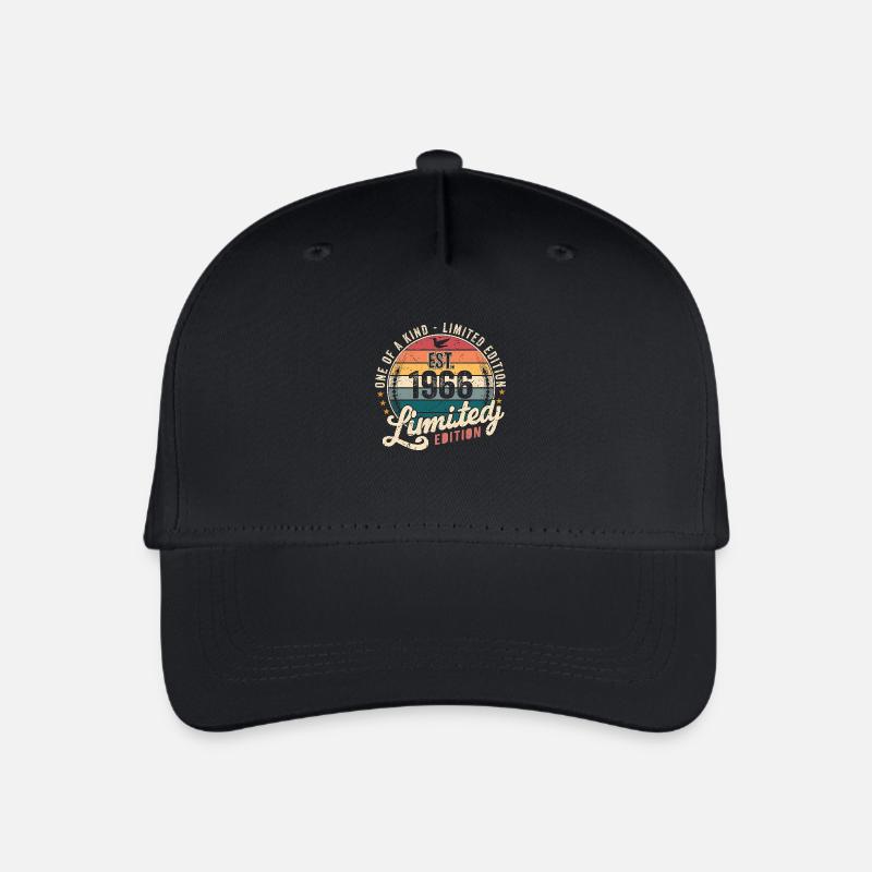 Geburtstagsgeschenk 1966 Jahrgang 1966 Retro 1966 - Kinder Bio Basecap - Schwarz