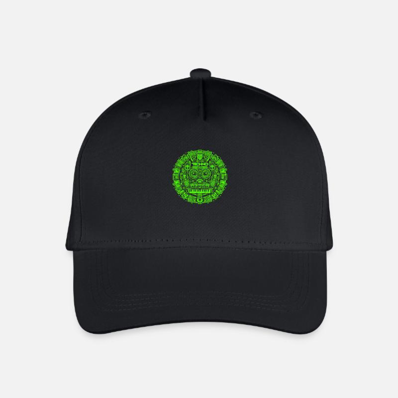 Techno Music Logo - Kinder Bio Basecap - Schwarz