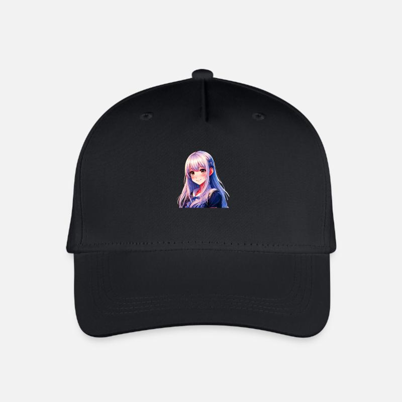 Anime Manga Mädchen - Kinder Bio Basecap - Schwarz