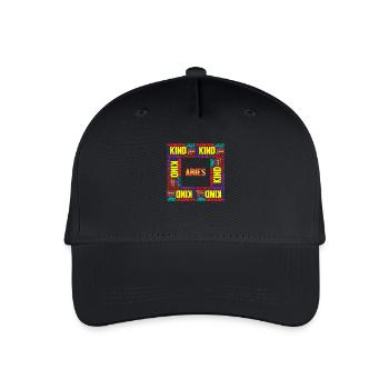 Sternzeichen Widder - Kinder Bio Basecap - Schwarz - Vorne