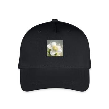 Zarte Blume - Kinder Bio Basecap - Schwarz - Vorne