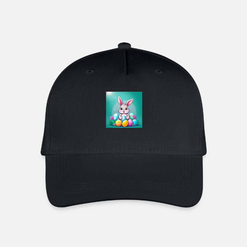 Osterzauber: Hase & Ei - Kinder Bio Basecap - Schwarz