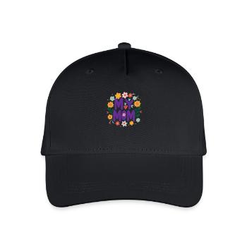 Meine Mutter - Floral Art Love - Kinder Bio Basecap - Schwarz - Vorne