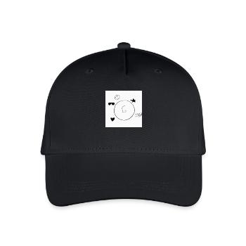 Symbol mit Wert - Kinder Bio Basecap - Schwarz - Vorne