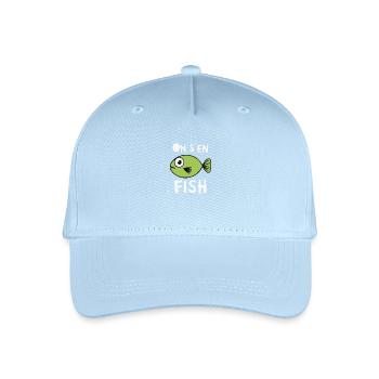 fish we fish - Organic Kids’ Baseball Cap - light blue - Front