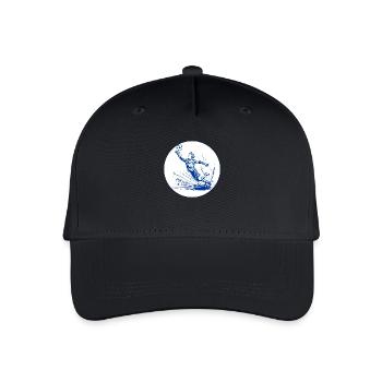 Goalkeeper (blue and white) - Organic Kids’ Baseball Cap - black - Front