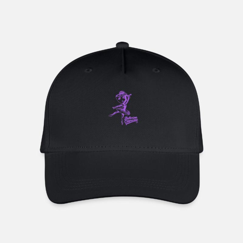 Ballerina Cappuccina - Lila - Kinder Bio Basecap - Schwarz