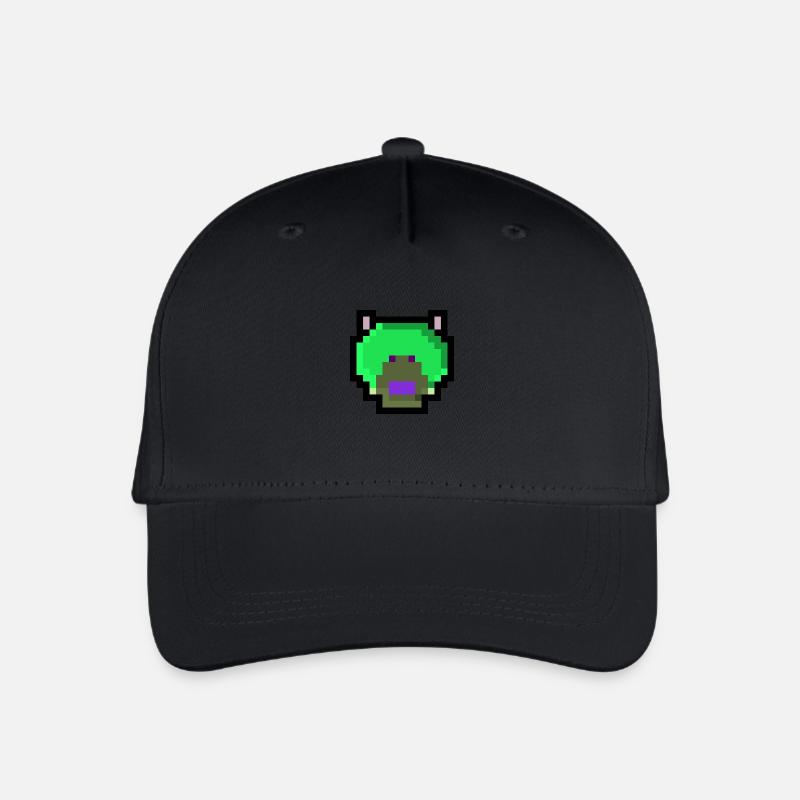 Pixel Bär - Kinder Bio Basecap - Schwarz