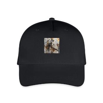 Graffiti Songbird Branch Rust Metal Container Door - Organic Kids’ Baseball Cap - black - Front
