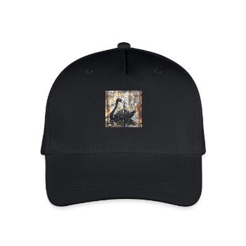 Graffiti Black Swan Rust Metal Container Door - Organic Kids’ Baseball Cap - black - Front