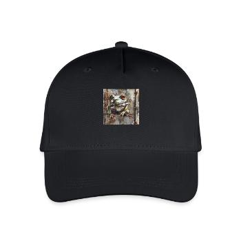 Graffiti frog rust metal urban container door - Organic Kids’ Baseball Cap - black - Front