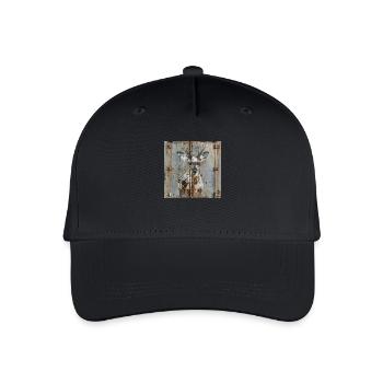 Graffiti Deer Rust Metal Urban Container Door - Organic Kids’ Baseball Cap - black - Front