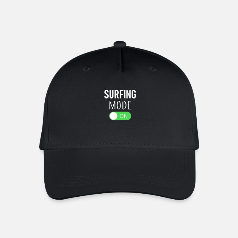Surfing Mode On - Windsurfer - Wellenreiten - Surf - Kinder Bio Basecap - Schwarz
