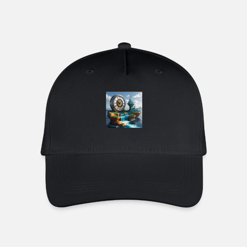 Kunst Uhr - Kinder Bio Basecap - Schwarz