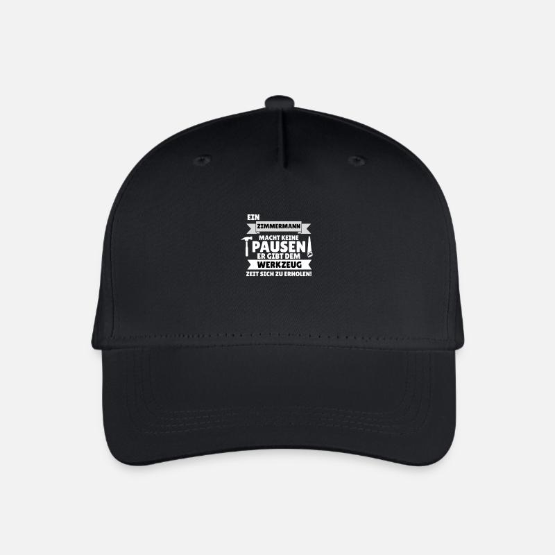 A carpenter doesn't take breaks - Organic Kids’ Baseball Cap - black