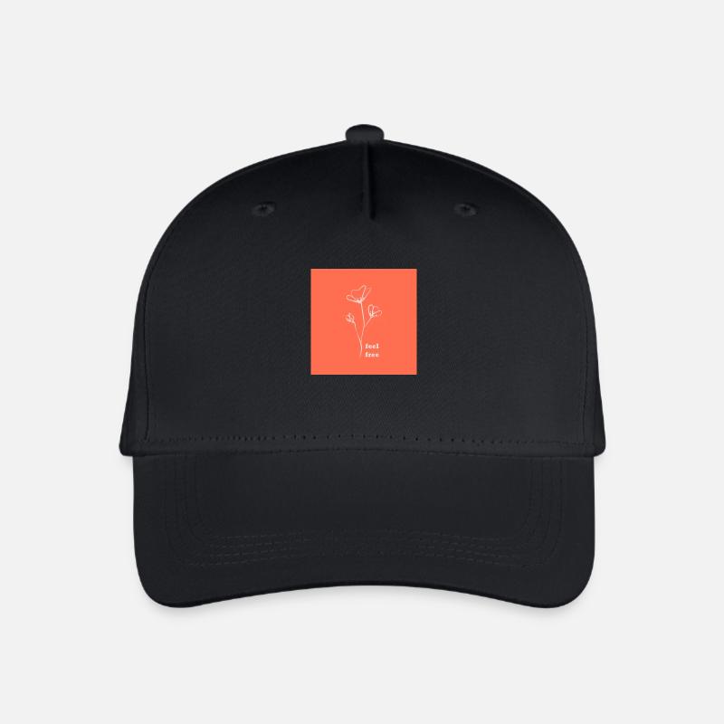 Flowerpower - Kinder Bio Basecap - Schwarz