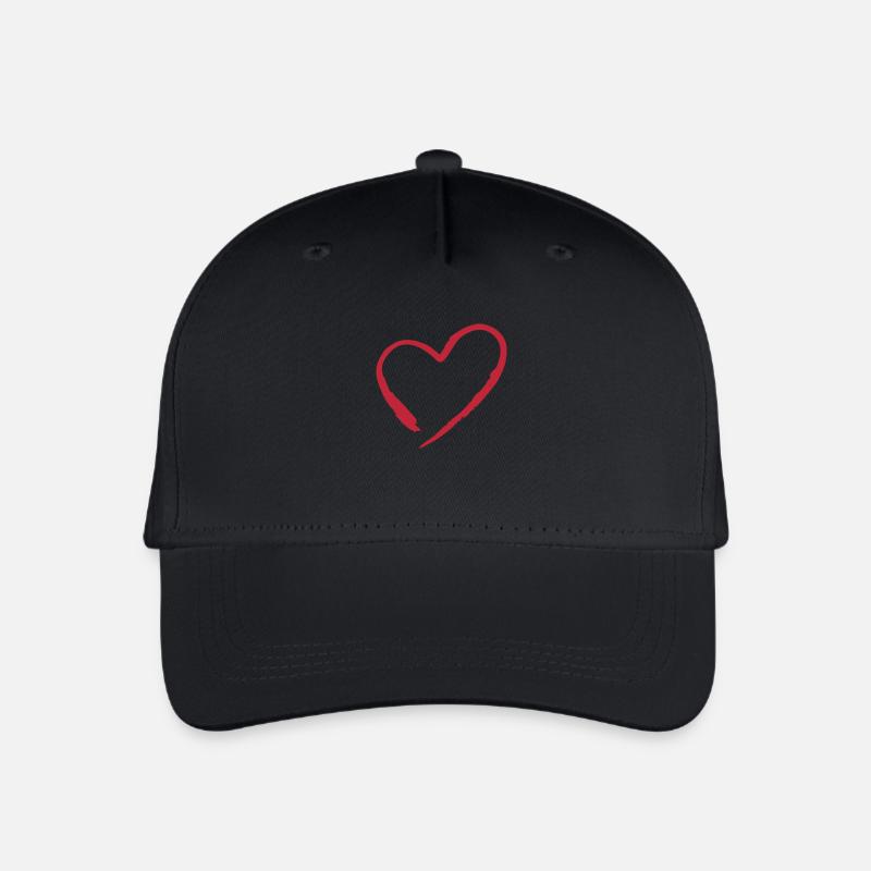 heart - Kinder Bio Basecap - Schwarz