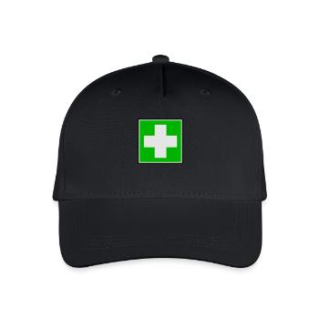 Erste-Hilfe-Kreuz - Kinder Bio Basecap - Schwarz - Vorne