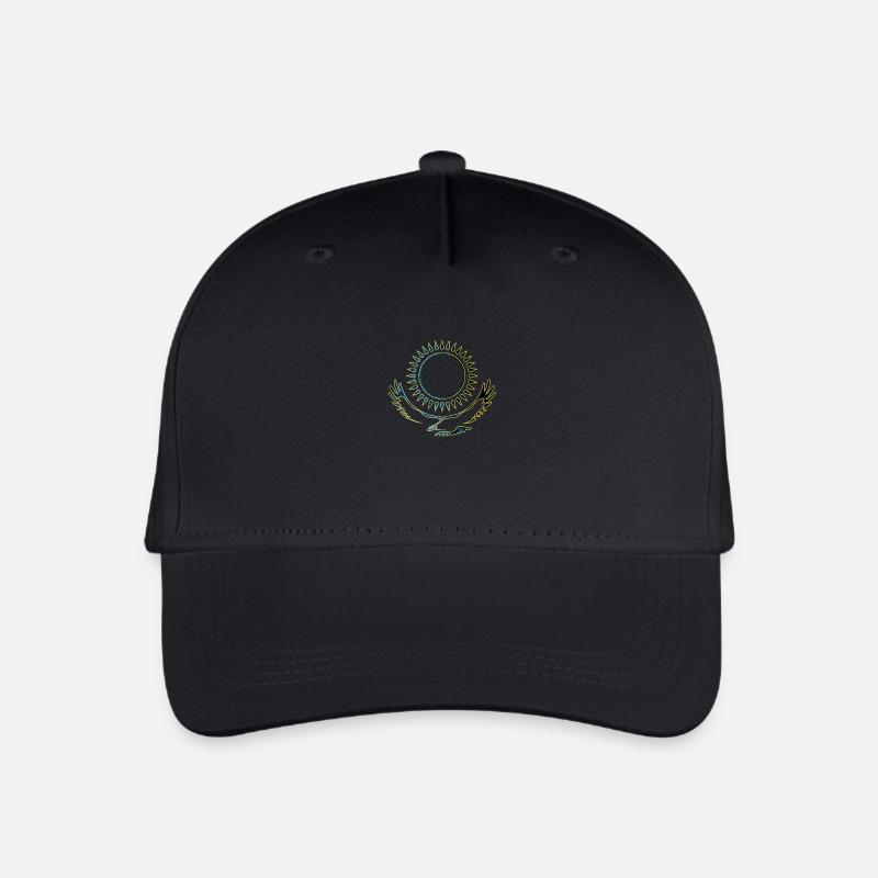 Kasachstan Adler edel - Kinder Bio Basecap - Schwarz