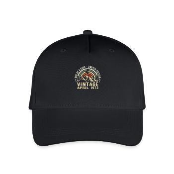 Avril 1973 Cadeau Anniversaire - Born in April 197 - Casquette de baseball bio Enfant - noir - Devant