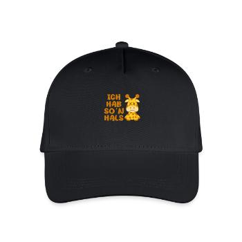 Ich hab so'n Hals Choleriker Giraffe Geschenk - Kinder Bio Basecap - Schwarz - Vorne