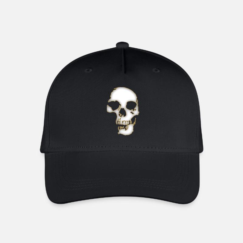 Skull - Kinder Bio Basecap - Schwarz