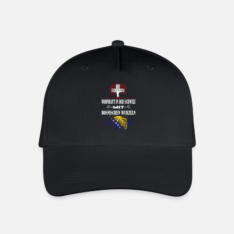 Schweiz-Bosnien - Kinder Bio Basecap - Schwarz