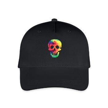 Colourful skull - Organic Kids’ Baseball Cap - black - Front