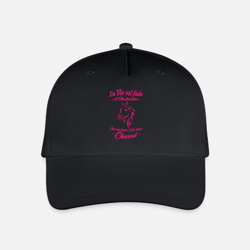 Tshirt équitation - J'ai mon Cheval - Casquette de baseball bio Enfant - noir