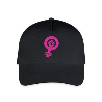 féministe - Casquette de baseball bio Enfant - noir - Devant