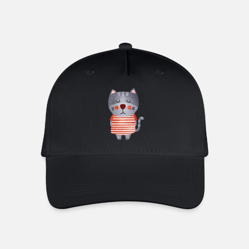 Zuckersüße Katze - Kinder Bio Basecap - Schwarz