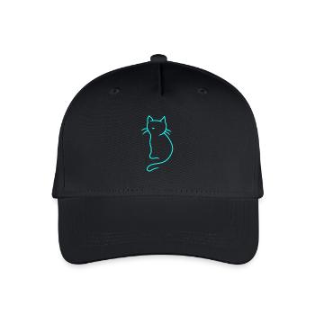 Katze Kätzchen Katzen Haustiere Hauskatze Miau - Kinder Bio Basecap - Schwarz - Vorne