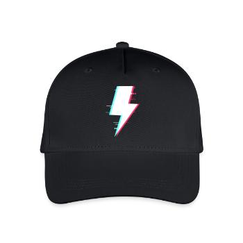 Blitzstil Retro Digitale Beleuchtung - Kinder Bio Basecap - Schwarz - Vorne