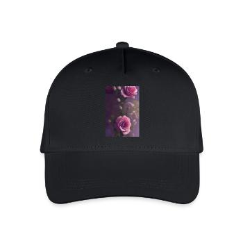 Art floral - Casquette de baseball bio Enfant - noir - Devant
