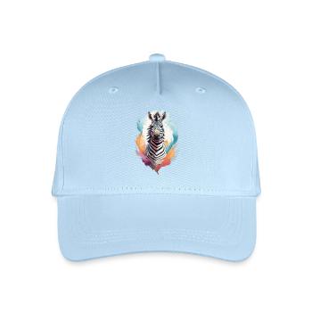 Zèbre - Casquette de baseball bio Enfant - bleu clair - Devant