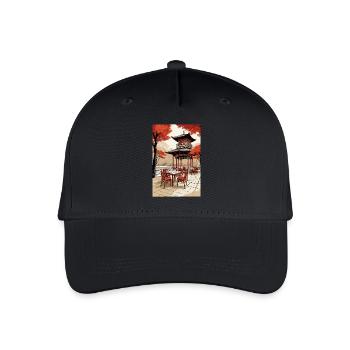 Café asiatique - Casquette de baseball bio Enfant - noir - Devant