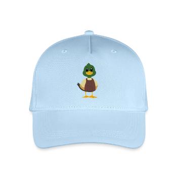 Canard colvert - Casquette de baseball bio Enfant - bleu clair - Devant