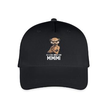 Erdmännchen Mangusten Mungo Ich höre immer Mimimi - Kinder Bio Basecap - Schwarz - Vorne