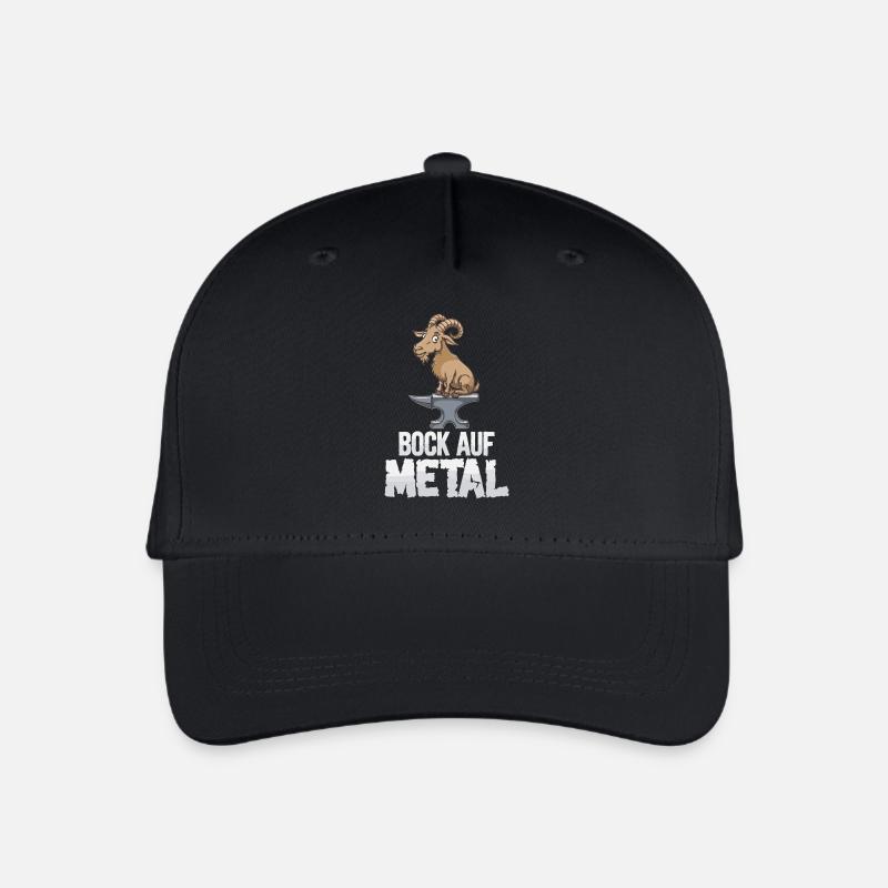 Bock auf Metal - Kinder Bio Basecap - Schwarz