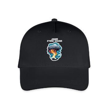Junior Storm Chaser Sturmjäger Kinder Unwetter - Kinder Bio Basecap - Schwarz - Vorne