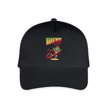 Tortue marathonienne - Casquette de baseball bio Enfant - noir - Devant