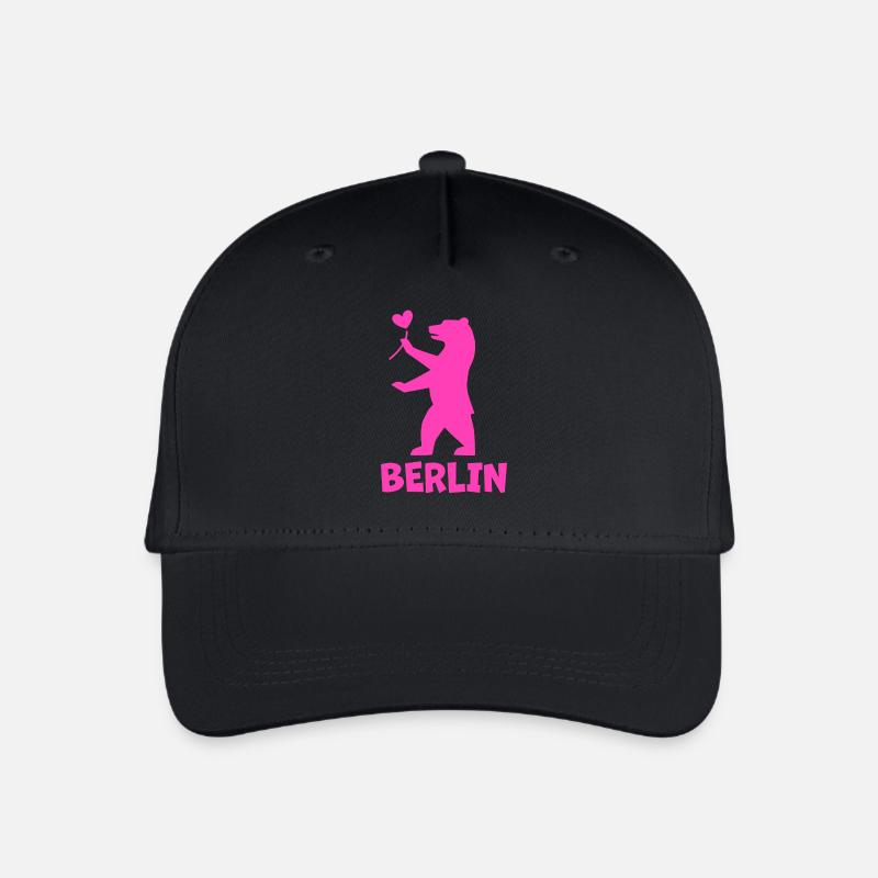 Berlin Berliner Bär - Kinder Bio Basecap - Schwarz