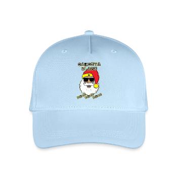 Gangsta Santa Cannabis Hoodie Design - Kinder Bio Basecap - Hellblau - Vorne