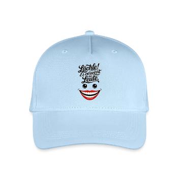 Immer lächeln - Kinder Bio Basecap - Hellblau - Vorne