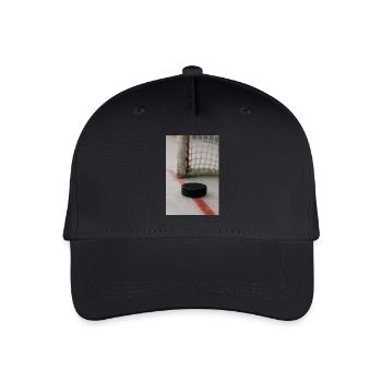 hockey - Puck crosses the goal line - Organic Kids’ Baseball Cap - black - Front