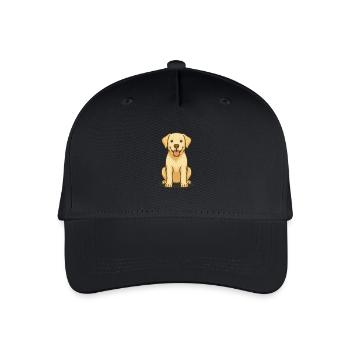 Labrador Love – Treuer Blick, großes Herz - Kinder Bio Basecap - Schwarz - Vorne