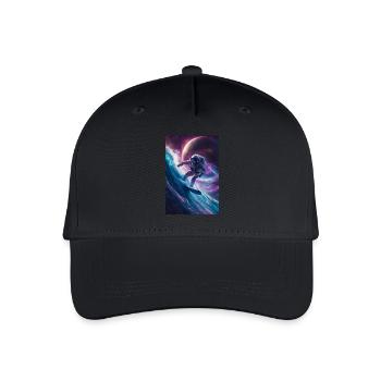 Galactic Surfing Astronaut - Organic Kids’ Baseball Cap - black - Front